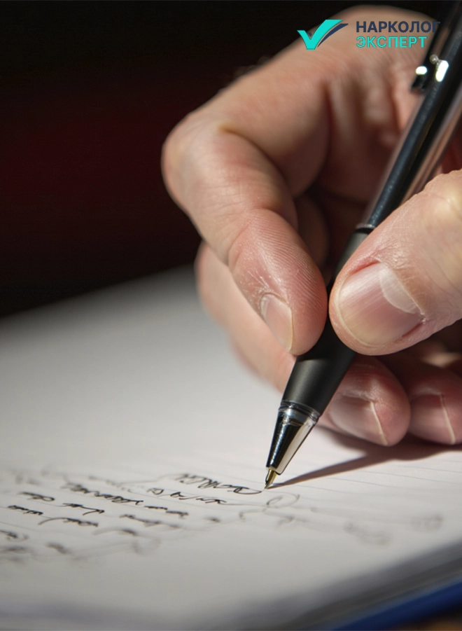 рука с ручкой крупным планом